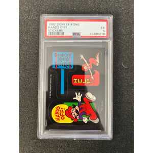 1982 DONKEY KONG STICKERS HANDS OFF! STICKERS